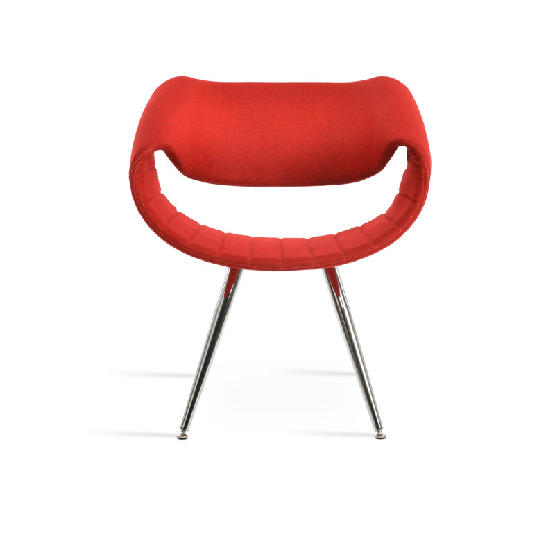 Fauteuil Seminyak Star, Rouge, Noyer