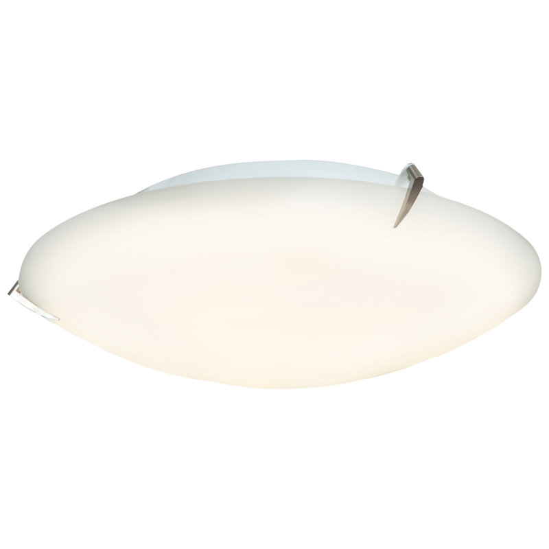 Vandemere Glass Flush Mount, 3.75" H x 16" Diameter