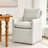 Bronte 24" Wide Country Farmhouse Linen Down Fill Upholstered Dining Armchair