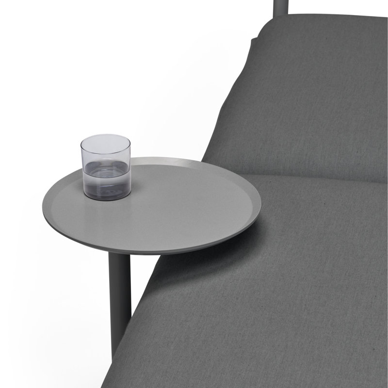 14'' Metal Outdoor Side Table, Charcoal