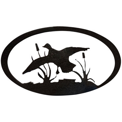 Dugout Creek Designs Modern Steel Duck Oval Wall Art