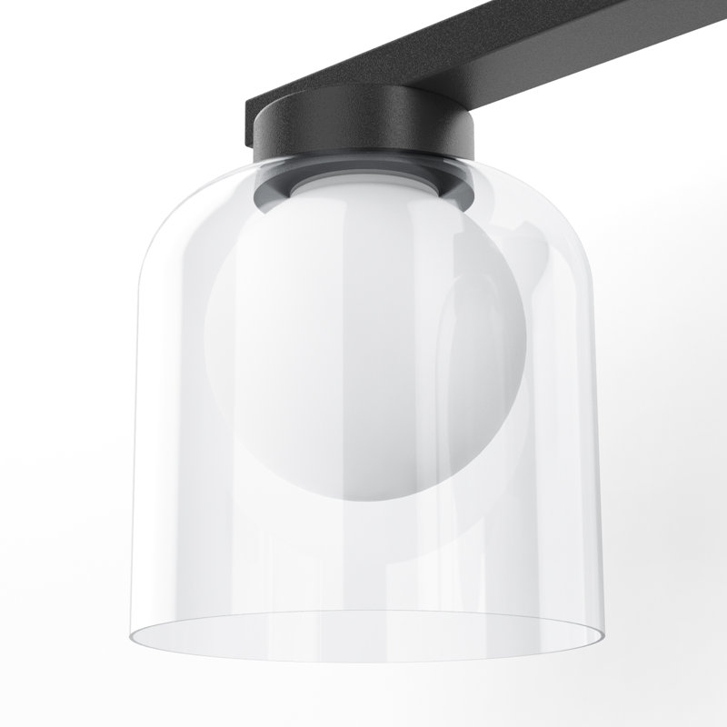 20" 3-Light Iron 3CCT 3000K/4000K/5000K Adjustable LED Vanity Light , Matte Black, 3