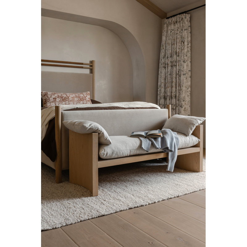 Katelyn White Oak Bench