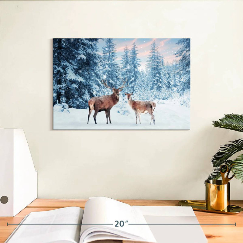 Winter Wonderland Deer, 8" H x 12" W