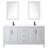 Daria 72'' Double Bathroom Vanity with Carrara Marble Top with Mirror-108910119-108910141-108910117