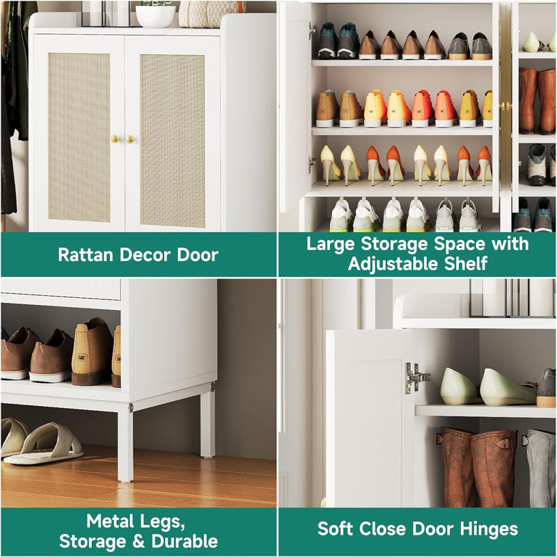 12 paires de rangement pour chaussures, Blanc