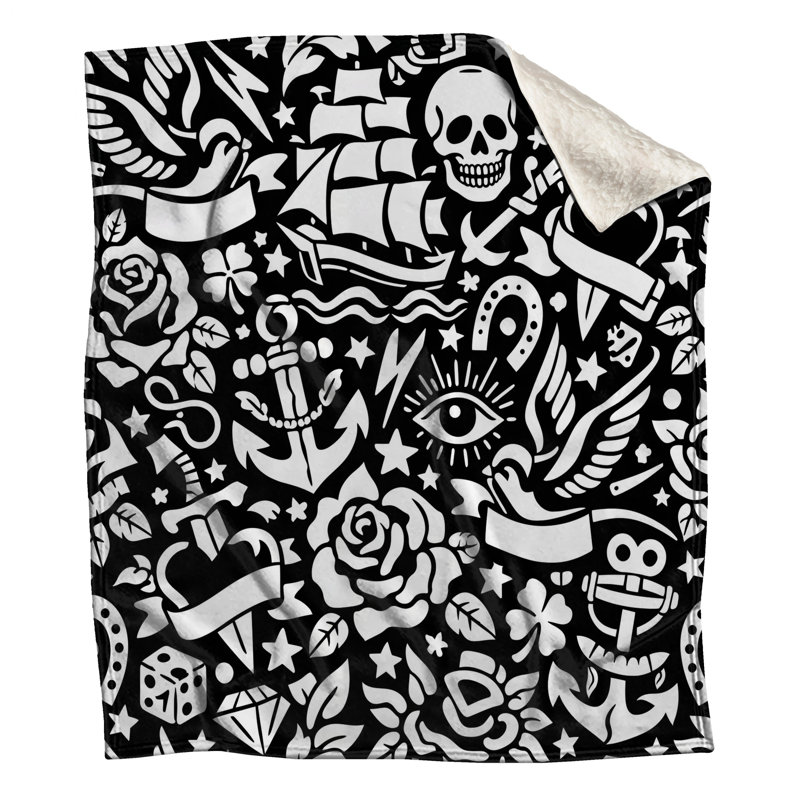 Couvertures motifs nautiques, 50in W x 60in H