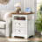 17.7"W Farmhouse 2-Drawer End Table with Built-In Outlets and Storage-1945402931-1945402928