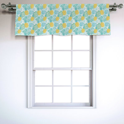 Sateen Floral Ruffled Window Valance