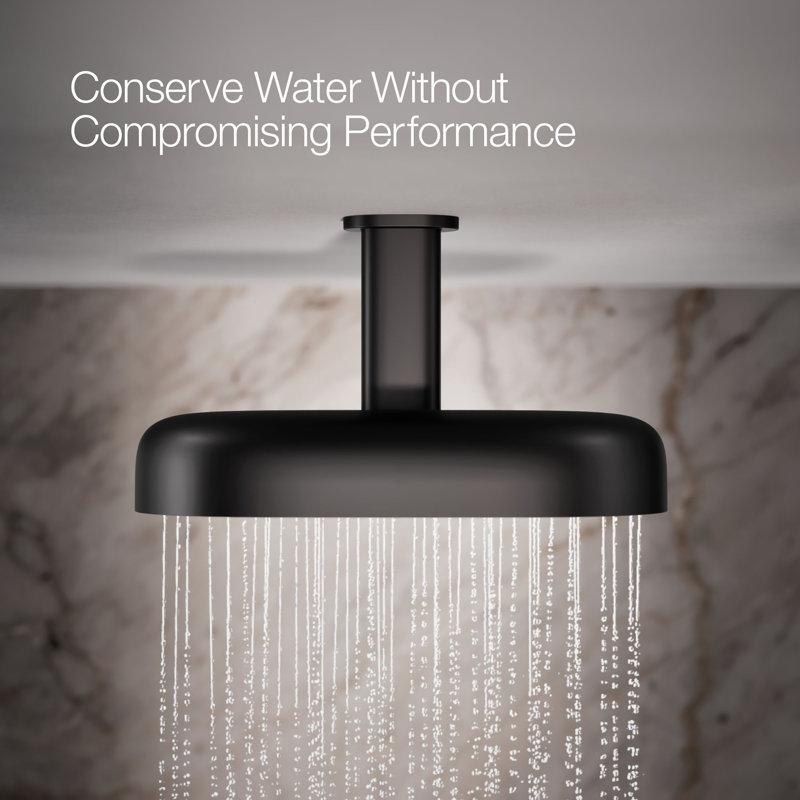 Statement™ Oblong 14" Two-Function 2.5 Gpm With Katalyst Air-Induction Technology, Matte Black