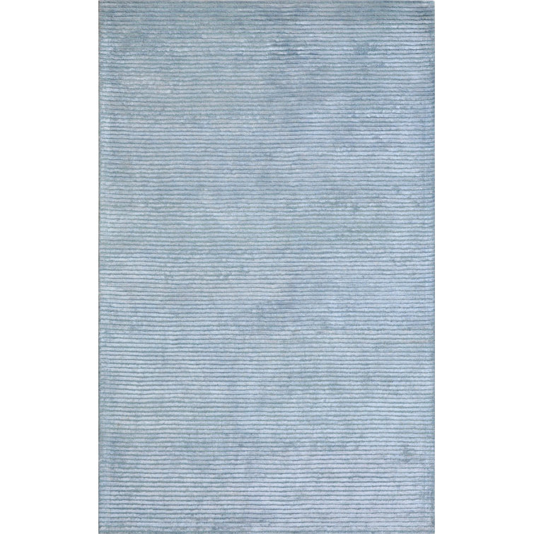 Edgy Tufted Wool/Synthetic Blue Area Rug