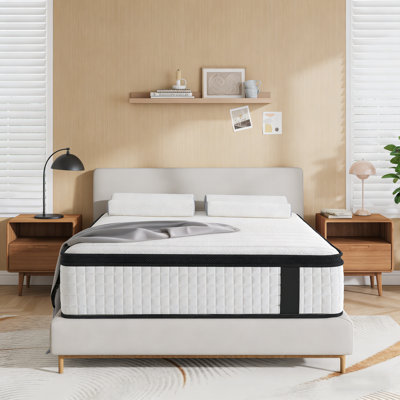 12'' Medium Hybrid Mattresses with Cooling Gel Memory Foam and Pocket Springs Mattress in a Box