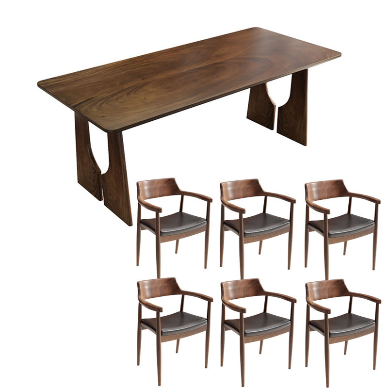 Raunds Dining Set, 29.5"H x 86.6"L x 35.4"W