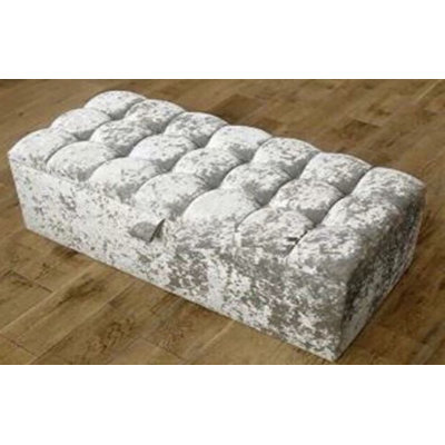 Eason 102 cm W Tufted Rectangle Ottoman with Storage