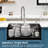 Black Kitchen Sink 33"X19" - Stainless Steel With Undermount Style And Noise Reduction Coating In Handmade Precision-121599801-121599802
