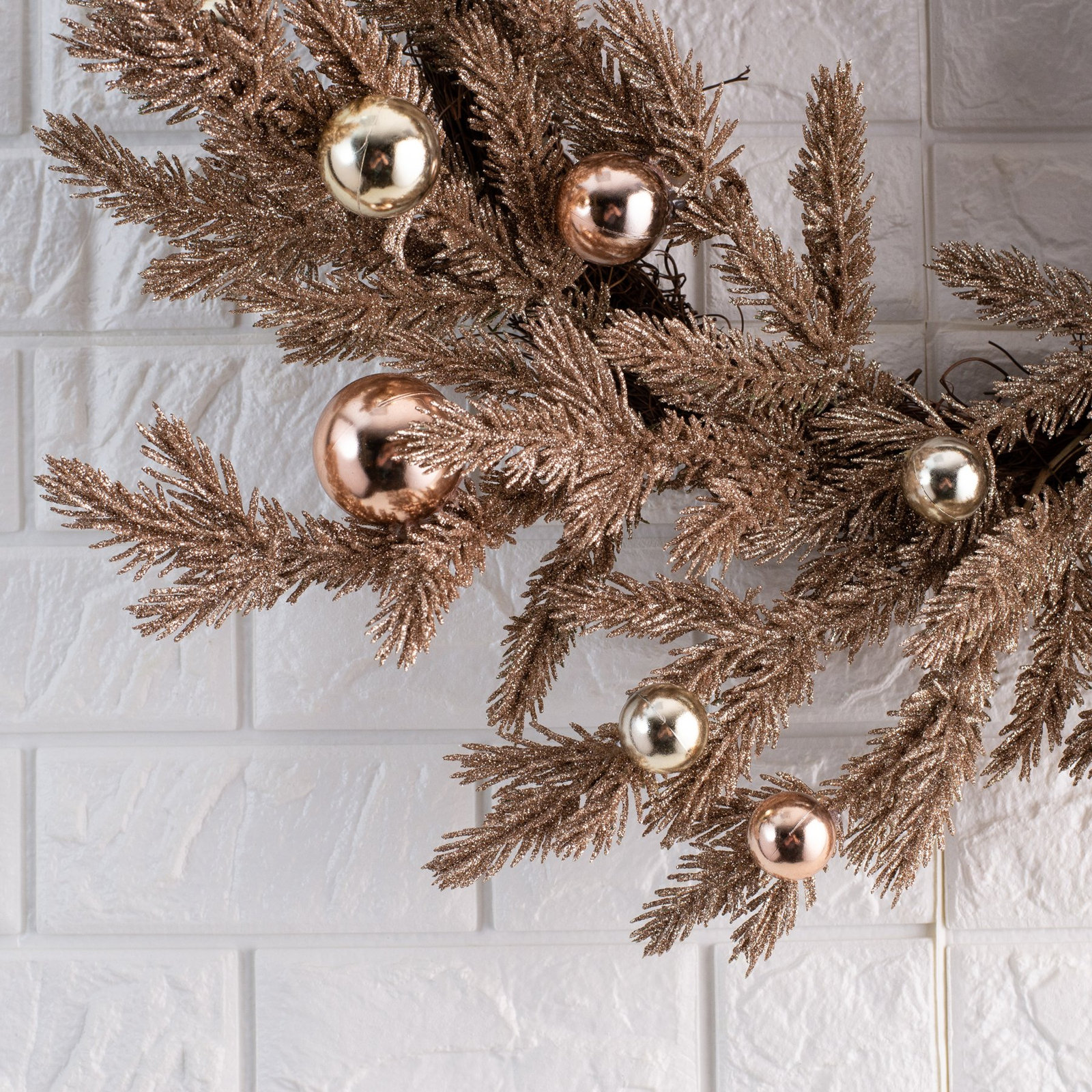 24'' Faux Pine Silk Wreath