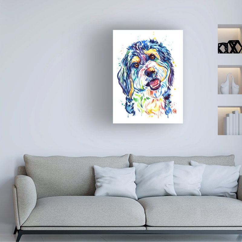 «Lisa Whitehouse Bernedoodle», art sur toile, H 19 po x l 14 po