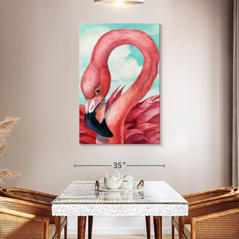Brampt Fab Flamingo, 48" H x 32" W