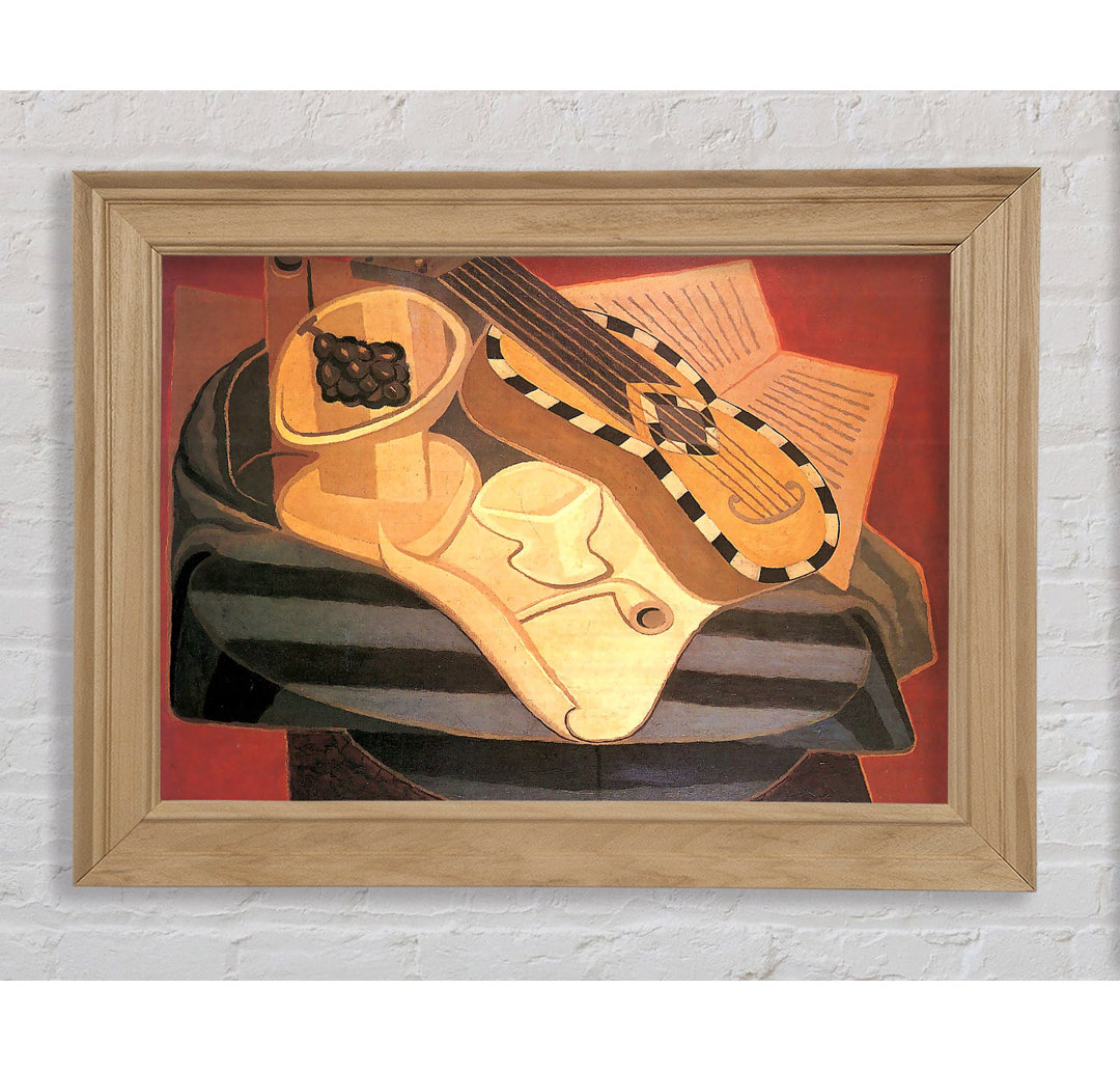 Juan Gris Gitarre mit Ornamenten - Einzelner Bilderrahmen Kunstdrucke