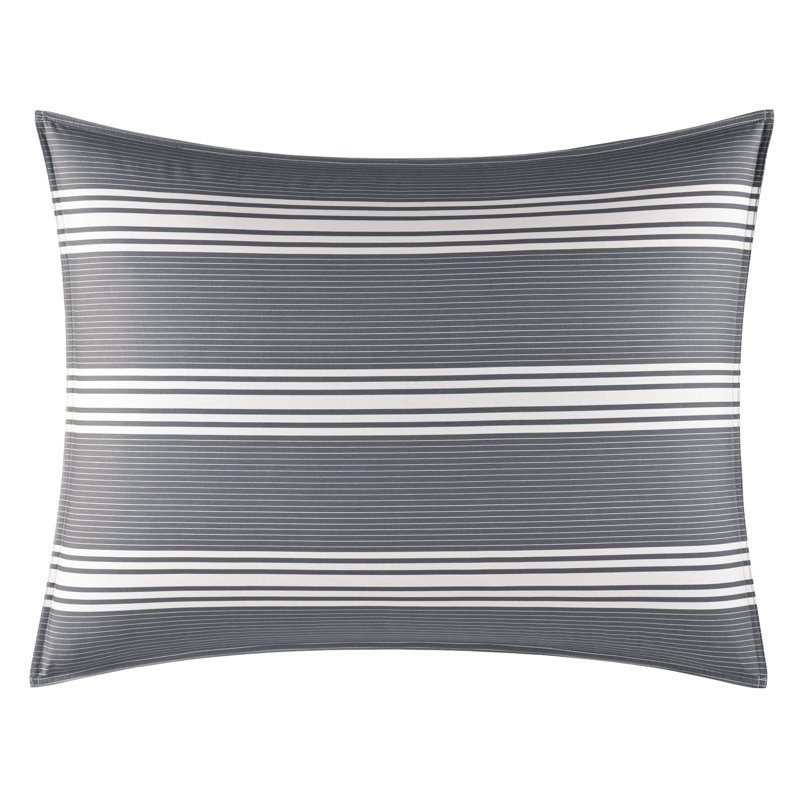 Ensemble d'édredon réversible en coton Nautica Craver, Édredon simple / simple TG + 1 taie décorative, Gris