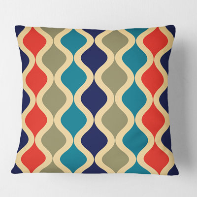 Retro Ornamental Design VI - Mid-Century ModernPrinted Throw Pillow