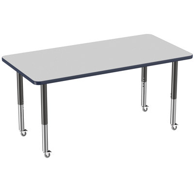 Rectangle T-Mold Adjustable Height Activity Table
