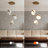 Modern 3 - Light Sphere Chandelier Dimmable