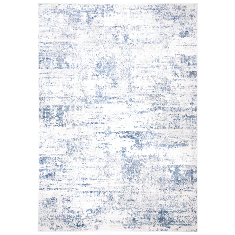 Tapis abstrait Grandview 700 Performance, Rectangle 5 pi 3 po x 7 pi 6 po, Light Blue/Ivory
