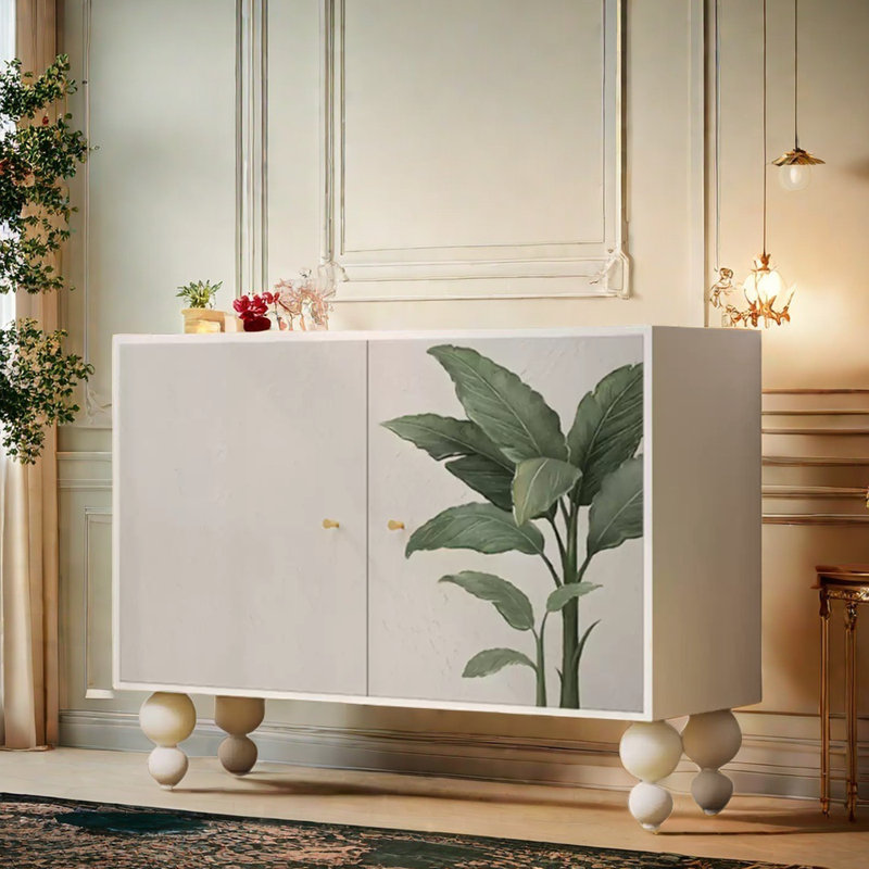 Armoire d'entrée latérale, Blanc