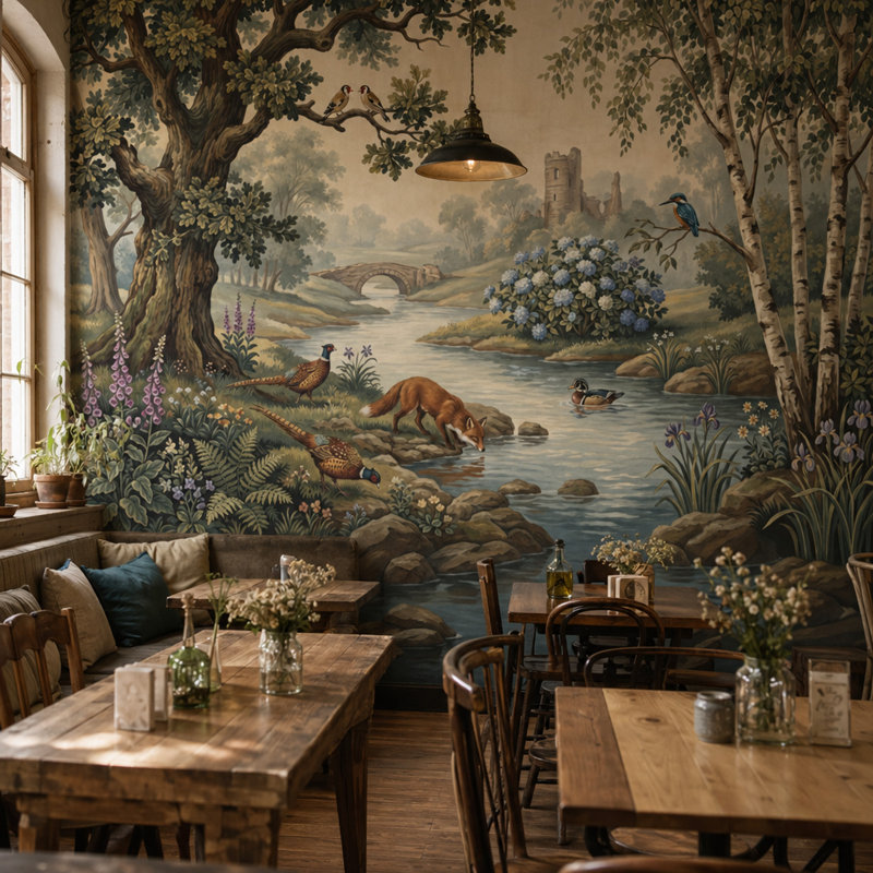 Papier peint Meadow Flowers, 200 po x 120 po, Peler et coller
