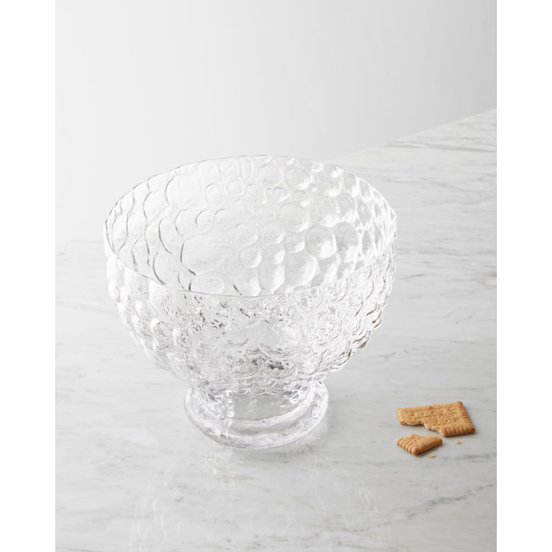 Moss Crystal Glass Serving Bowl