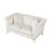 Geneveve 64.2" Velvet Rolled Arm Chesterfield Loveseat-91280500