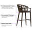 Tabourets de bar hauts modernes en métal pour patio, avec dossier et accoudoirs ergonomiques-1560347801-1560347804