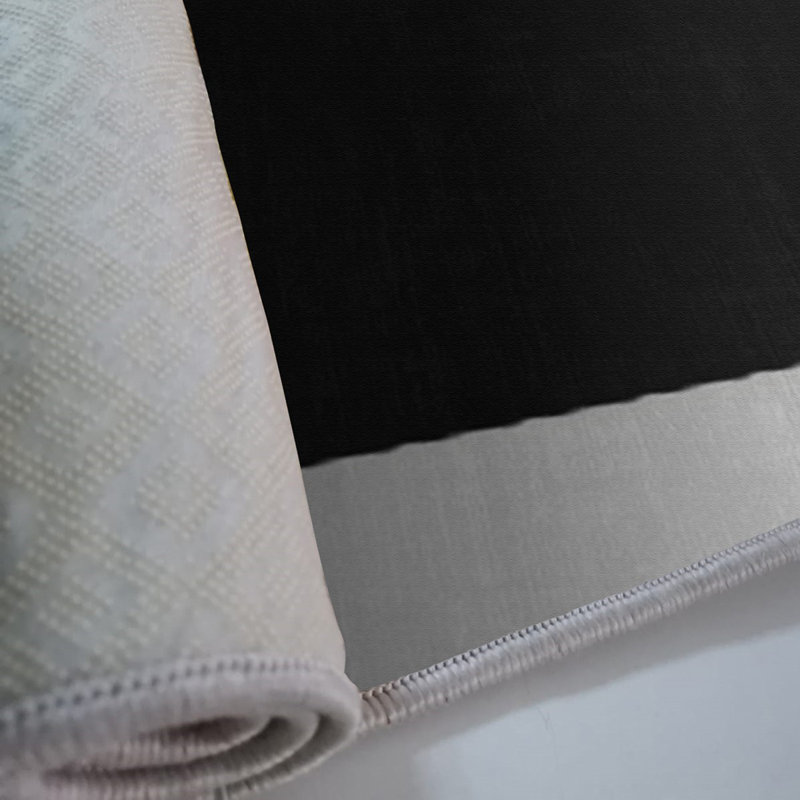 Tapis tissé de qualité supérieure, 3,3 x 4,6 pi, 100% polyester, à pois en feutre antidérapant | Tricot Raschel, velours de 0,4 po, lavable à la machine | Imprimé numérique moderne, idéal pour le salon et la chambre à coucher