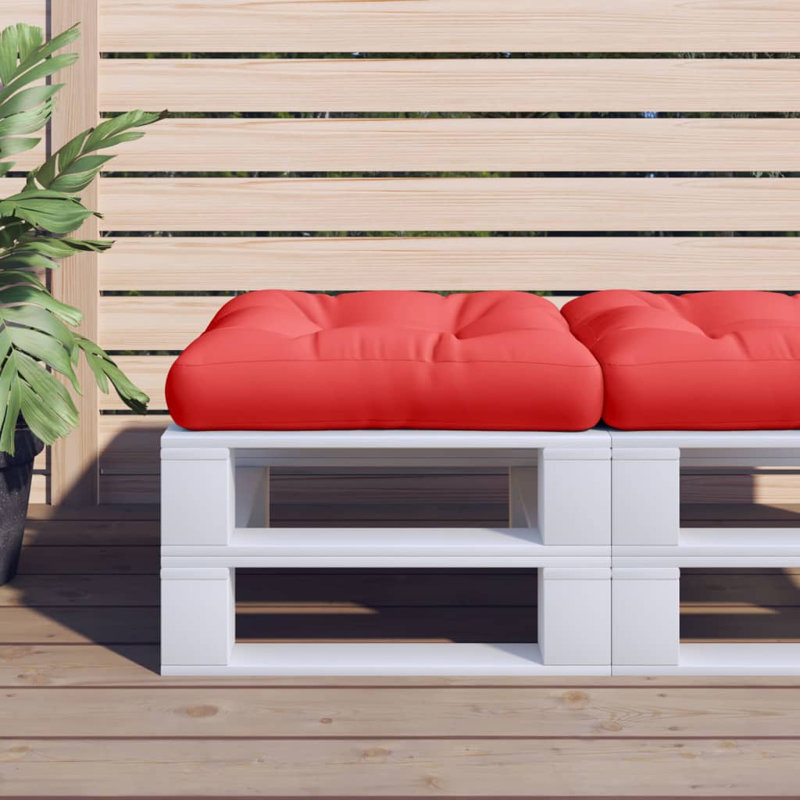 vidaXL Pallet Cushion Beige Polyester Medium UV-resistant materials, 23.6" H x 23.6" W x 4.7" D, Beige