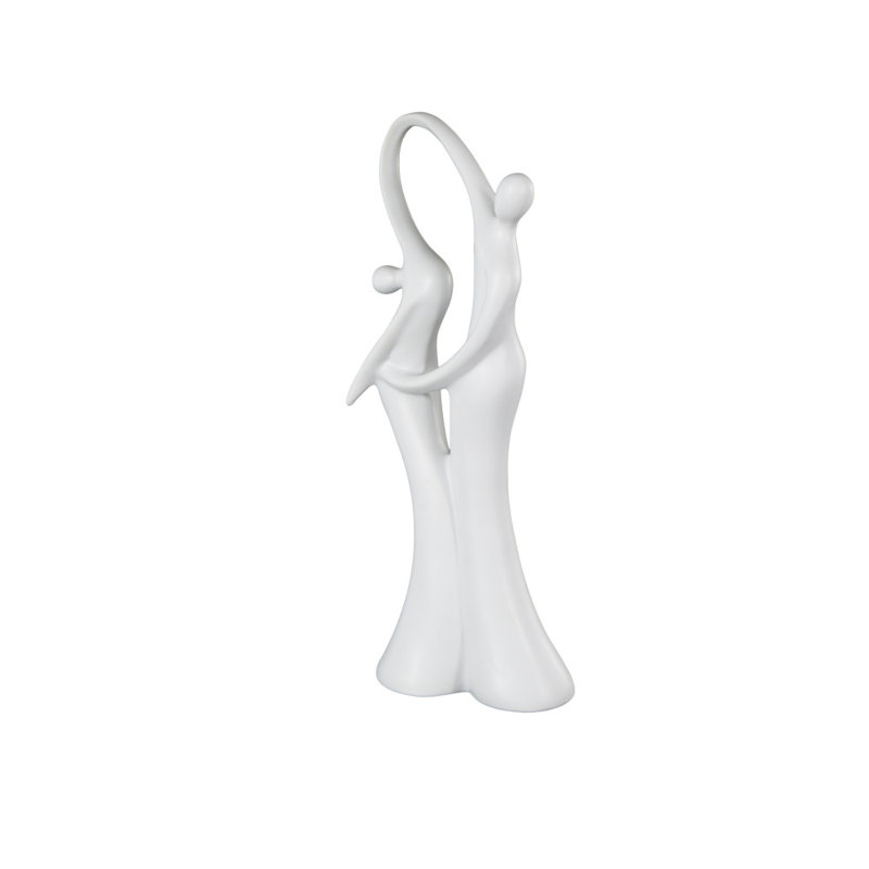Cole And Grey Ceramic Dancing People Sculpture, White