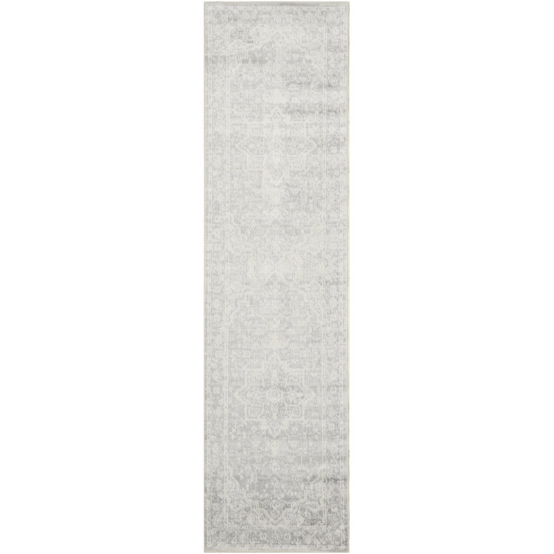 Tapis gris Bungalow Bungalow Rose Cassidey, Tapis de couloir 2 pi x 6 pi