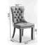 Chaise contemporaine en bois massif 2, café. Revêtement en lin, dossier confortable, élégant. Sw6801cf 2, lin de qualité, élégant, élégant.-596787466