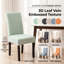 Ensemble de 4 housses de chaise de salle à manger à haut dossier - Étui en jacquard spandex super extensible imperméable et amovible pour la cuisine, gris, vert, crème, orange