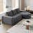 Chenille Cloud Curved Sectional Sofa-1172268550