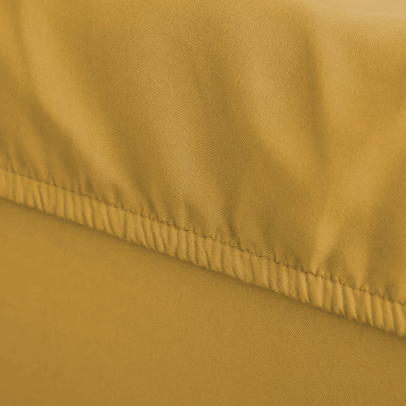 Joshua-Lewis Microfiber Brushed Fitted Sheet, Double (4'6), Ochre