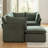 Hepworth Dejohn Corduroy Sectional Sofa With Solid Wood Legs-109010835-109010833