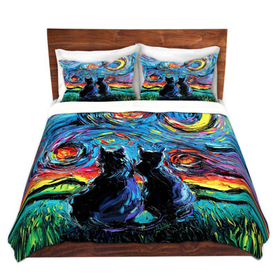 Ensembles de housses de couette DiaNoche par Aja Ann - van Gogh Cats 1