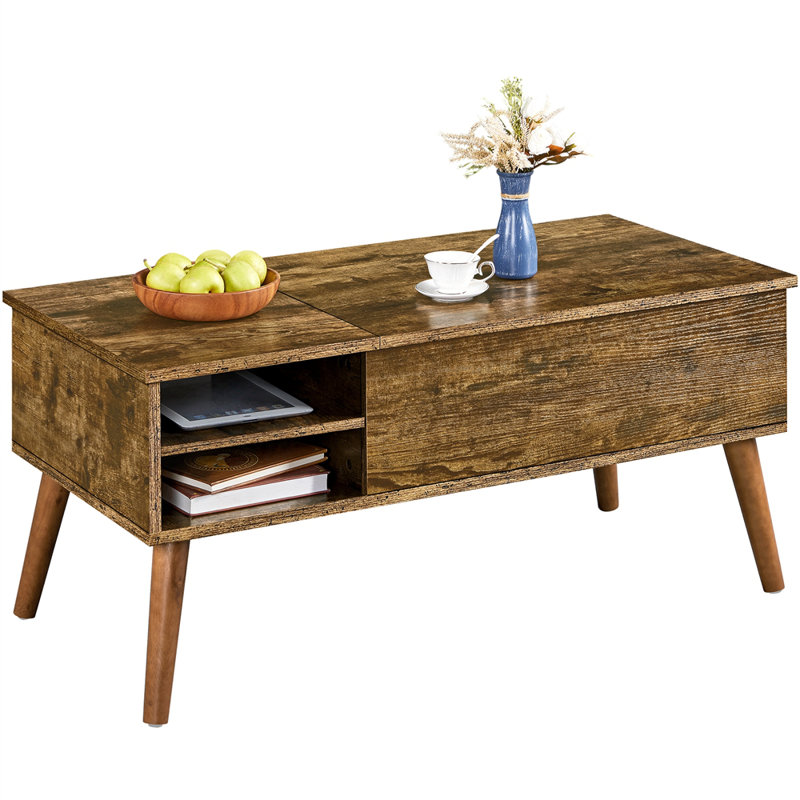 Lift Top Four Leg Coffee Table with Storage