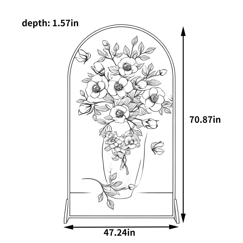 Delmar, 70.87" H x 47.24" W x 1.57" D