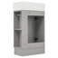 Meuble-lavabo de 18,6 po de largeur avec lavabo, armoire de salle de bain avec tablette à deux niveaux, orientée vers la gauche ou vers la droite