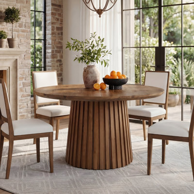 Round Solid Wood Dining Table