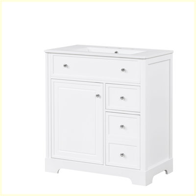 Modern Bathroom Vanity Cabinet with Door and Two Drawers