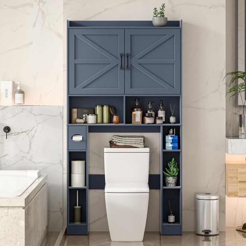 Over The Toilet Storage Cabinet, Blue