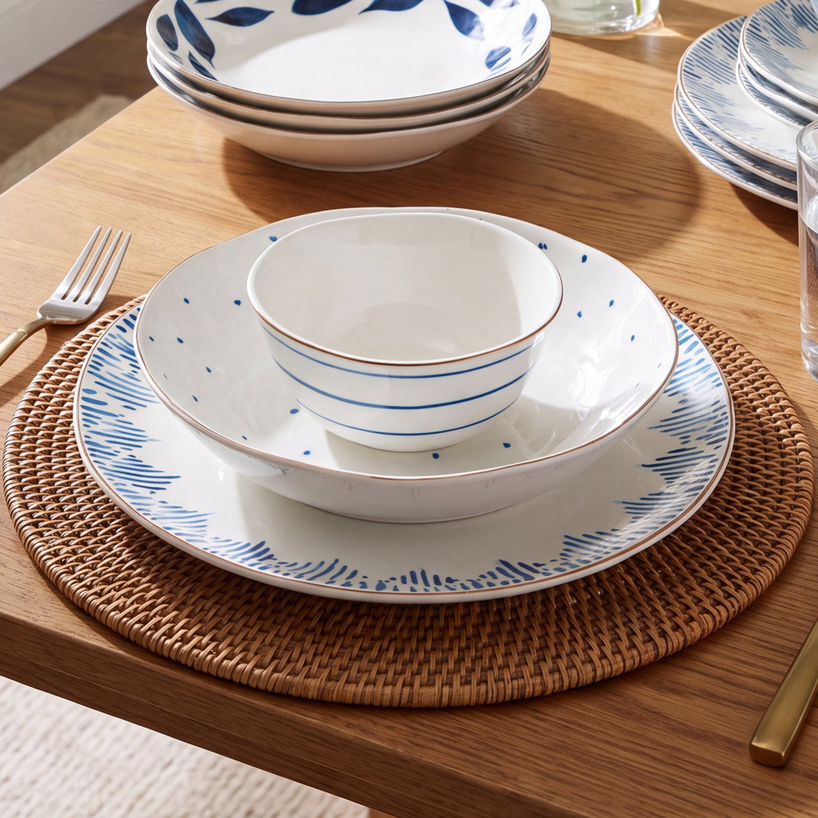 Blue Bay Porcelain Dinnerware Set